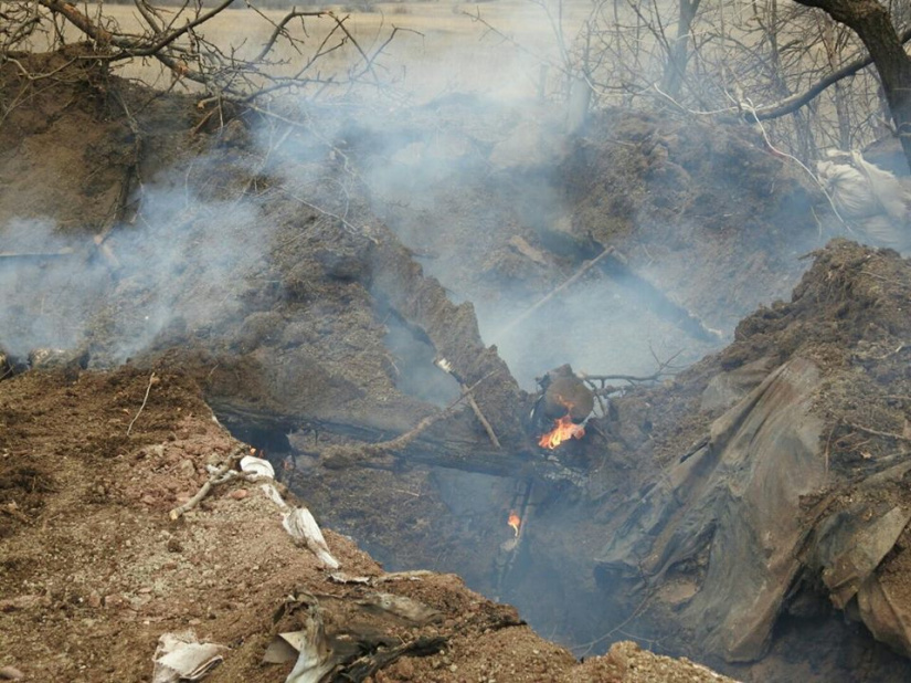 Снаряд влучив у бліндаж, але бійці залишилися живими